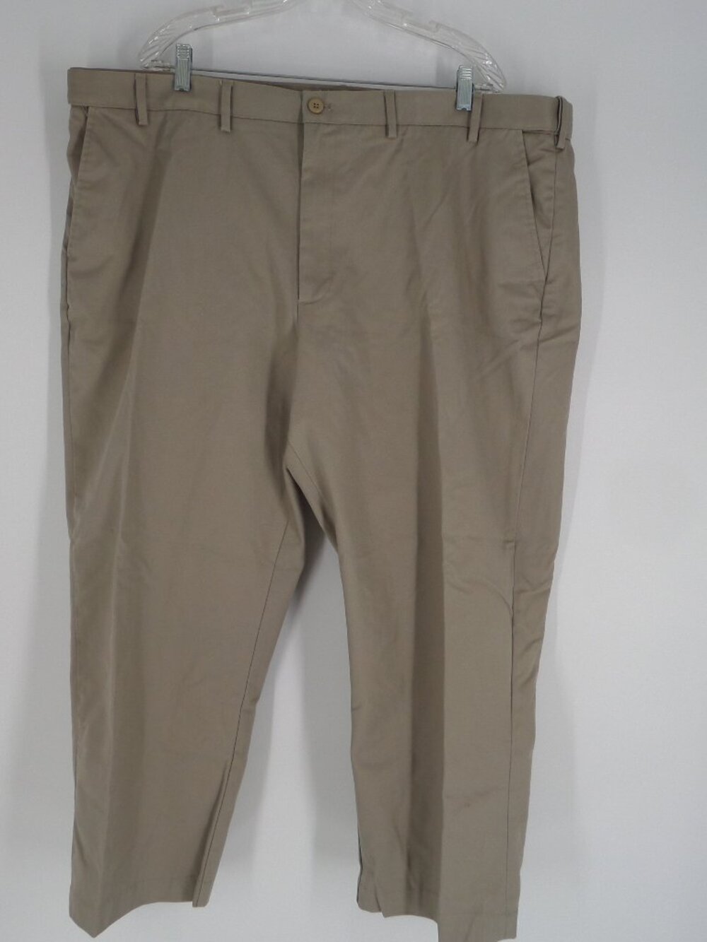 Izod Men's Tan Dress Pants with Comfort Waist Band Size 46W X 27L